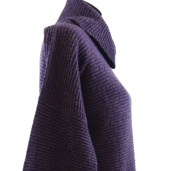 BLUE SEVEN Purple Acrylic Cowl Neck Sweater - Picture 2 of 8